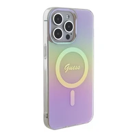 Guess GUHMP15XHITSP iPhone 15 Pro Max 6.7" rozā/rozā cietais apvalks IML Iridescent MagSafe