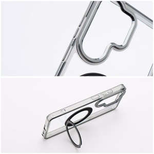 Case for Samsung A17 / A18 Frame Circle Stand compatible with MagSafe black