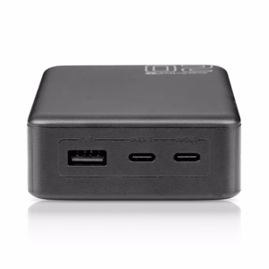 Ārējā baterija 20 000mAh, 1x USB, 2x USB-C, 20W, QC4+, LCD ekrāns, melns