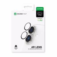 AmazingThing AR 2 objektīvu stikls pilnībā caurspīdīgs rūdītais stikls iPhone 16 / 16 Plus - caurspīdīgs