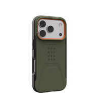 UAG Civilian MagSafe maciņš iPhone 17 Pro - olive and oranžs