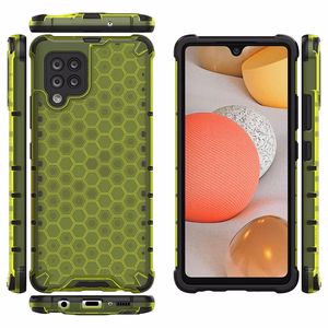 Honeycomb vāciņš bruņots ar TPU buferi Samsung Galaxy A42 5G zaļš