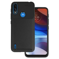 Vennus Carbon Elite viedtālruņa apvalks Motorola E7 Power melns