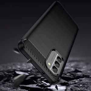 Carbon apvalks viedtālrunim Nokia G400 elastīgs silikona oglekļa apvalks melns
