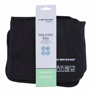 Подвесная дорожная косметичка Dunlop, 25 × 20 × 10 см, чёрная