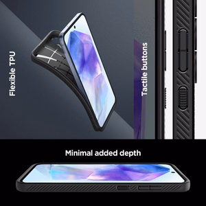 Spigen Liquid Air viedtālruņa apvalks Samsung Galaxy A55 5G - matēts melns
