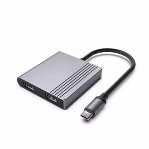Gembird A-CM-COMBO3-04 USB Type-C 3-in-1 multi-port adapter (2x USB port + 2x HDMI + PD), space grey
