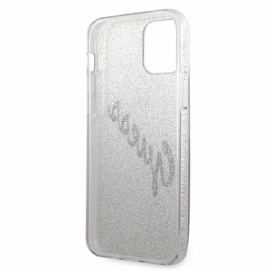 Guess GUHCP12SPCUGLSGO iPhone 12 mini 5.4" zelta/zelta cietais apvalks Glitter Gradient Script