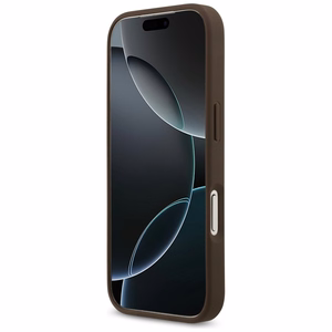 Guess 4G Circle Classic Logo Magnētiskais viedtālruņa apvalks iPhone 17 Pro - brūna