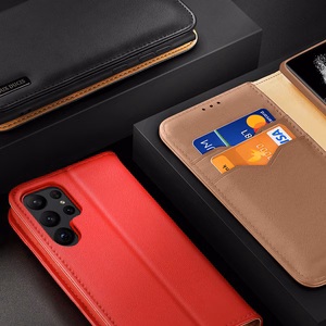 Dux Ducis Hivo viedtālruņa apvalks Samsung Galaxy S23+ atverams apvalks ar maku un RFID aizsardzību sarkans