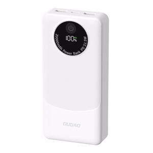 Portatīvais lādētājs Dudao K12Pro 22.5W PD 20000mAh USB-A, USB-C - balta