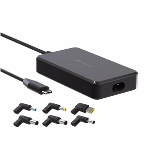 Forcell F-Energy E856 универсальное зарядное устройство для ноутбука 65W USB C + 6 адаптеров - чёрное
