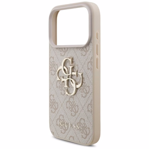 GUESS GUE005597 (4G PU Big Logo) aizsargvāciņš ierīcei iPhone 18 Pro / 17 Pro, krāsa – rozā