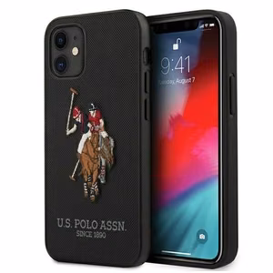 US Polo USHCP12SPUGFLBK iPhone 12 mini 5,4" melns Polo Embroidery kolekcija