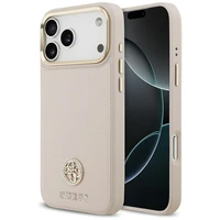 Guess Graudains Strass Logotips Magnētiskais viedtālruņa apvalks iPhone 17 Pro Max - rozā