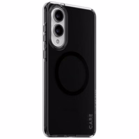 CARE by PanzerGlass Flagmanis Urban Combat melns viedtālruņa apvalks ar QI Samsung Galaxy S25 Edge - daļēji caurspīdīgs