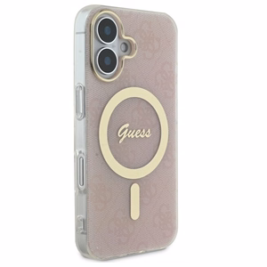 Guess IML 4G MagSafe viedtālruņa apvalks iPhone 16 - rozā