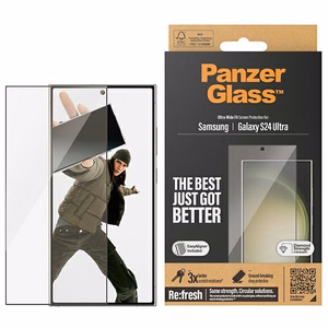PanzerGlass Ultra-Wide Fit rūdītais stikls ar aplikatoru Samsung Galaxy S24 Ultra