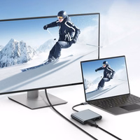 Tech-Protect HB08 4in1 USB-C + USB2.0 + 2 x HDMI 4K 60HZ adapteris - pelēks