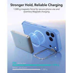 ESR Cyber Tough Kickstand MagSafe maciņš, paredzēts iPhone 18 Pro Max / 17 Pro Max, gaiši zils