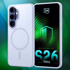 3mk Smoke MagCase balts – tālruņa vāciņš modelim Samsung Galaxy S26+