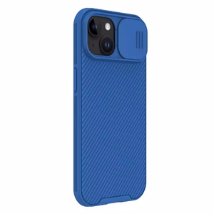 Nillkin CamShield Pro magnētiskais viedtālruņa apvalks iPhone 15 Plus ar kameras aizsardzību - zils