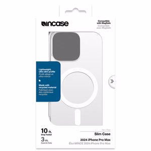 Incase Slim Case vāciņš ar MagSafe iPhone 16 Pro Max tālrunim, caurspīdīgs