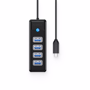 Orico PW4U-C3 USB Hub 4-Port USB-A 3.0 1.8m - Black