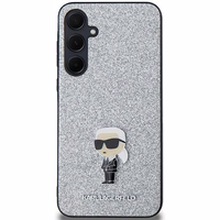 Karl Lagerfeld Fiksēts Mirdzošs Ikonik Logo Metal Pin viedtālruņa apvalks Samsung Galaxy A35 - sudraba