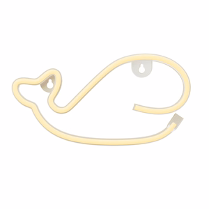 Neon LED Light WHALE warm balts Bat + USB FLNE09 Forever Light