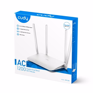Cudy WR1300 bezvadu maršrutētājs Gigabit Ethernet divjoslu (2.4 GHz / 5 GHz) balts