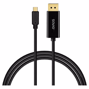 Savio CL-207 USB kabelis 2 m USB C melns