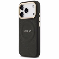 Guess Peony Hot Stamp MagSafe viedtālruņa apvalks iPhone 17 Pro Max - melns
