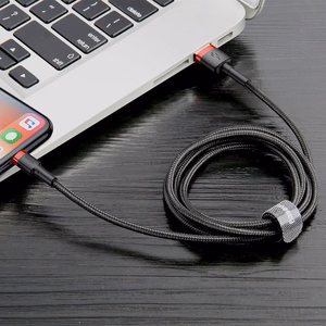 Кабель Baseus Cafule USB Lightning 2,4A 0,5м (красно-чёрный)