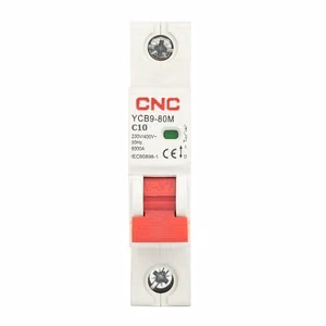 CNC YCB9-80M miniatūrais automātslēdzis, 1P, C10, 6 kA
