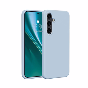 Силиконовый чехол Etteri Mag для Samsung Galaxy S25 Edge голубой
