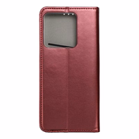 SMART MAGNETO grāmatas tipa viedtālruņa apvalks XIAOMI Redmi Note 13 5G, bordo