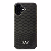 Audi IML Izšuvuma raksts Magnētiskais iPhone 16 Plus 6.7" melns/melns cietais apvalks AU-IMLMIP16M-Q5/D3-BK