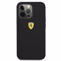 Ferrari FESSIHCP13XBK iPhone 13 Pro Max 6.7" melns/melns cietais viedtālruņa apvalks silikona