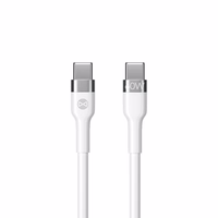 Forever Elastīgais kabelis USB-C - USB-C 1,0 m 60W balts