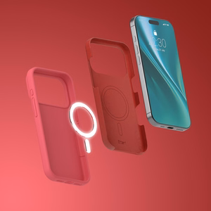 Etteri Силиконовый Mag Чехол для iPhone 17 Pro Max малиновый
