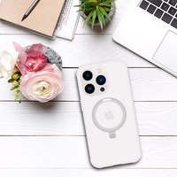 Viedtālruņa apvalks ar statīvu MagSafe Iphone 12 Pro (m) - sudrabains