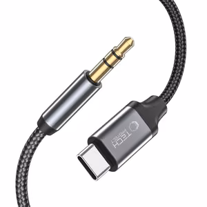 Tech-Protect UltraBoost audio adapteris USB-C / 3,5 mm mini jack, 1 m, melns