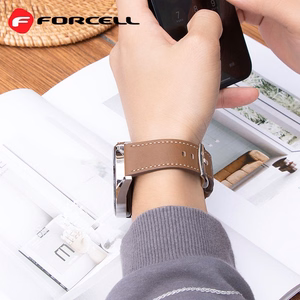 FORCELL F-DESIGN FS21 ekoloģiskās ādas siksniņa SAMSUNG pulkstenim 22 mm brūna
