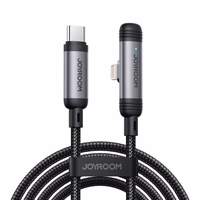 Joyroom S-A56 EnjoyX sērijas 90° USB-C - Lightning kabelis 30W 1.2m - melns