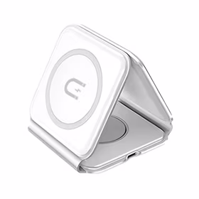 Dudao A11N 15W 3in1 indukcijas lādētājs - balts + USB-C / USB-C kabelis