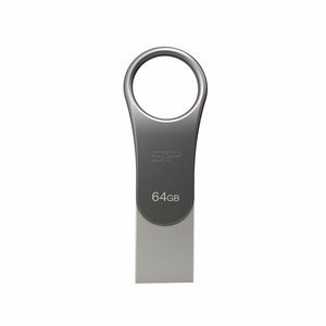 Silicon Power Mobile C80 USB zibatmiņa 64 GB USB Type-A / Type-C 3.0 titāna