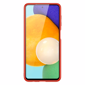 Dux Ducis Yolo elegants vāciņš viedtālrunim no ekoloģiskās ādas Samsung Galaxy A13 5G sarkans