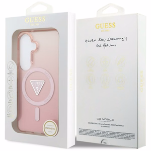 Guess maciņš IML Gradient Triangle MagSafe for Samsung Galaxy S26 rozā
