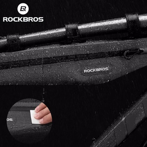 Rockbros AS-052 ūdensnecaurlaidīga velosipēda rāmja soma - pelēka